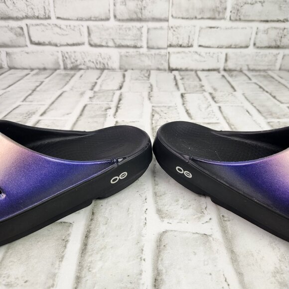 OOFOS OOahh Luxe Slide Women's US 8 EU 39 Metallic Pink Purple Comfort Sandals - Picture 4 of 10